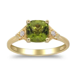 14K Yellow Gold Peridot Ring