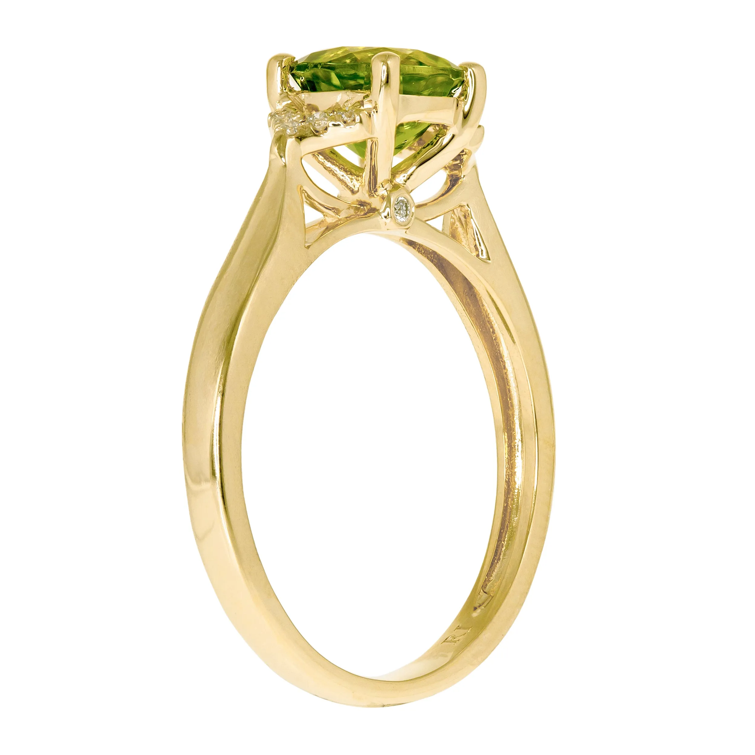 14K Yellow Gold Peridot Ring