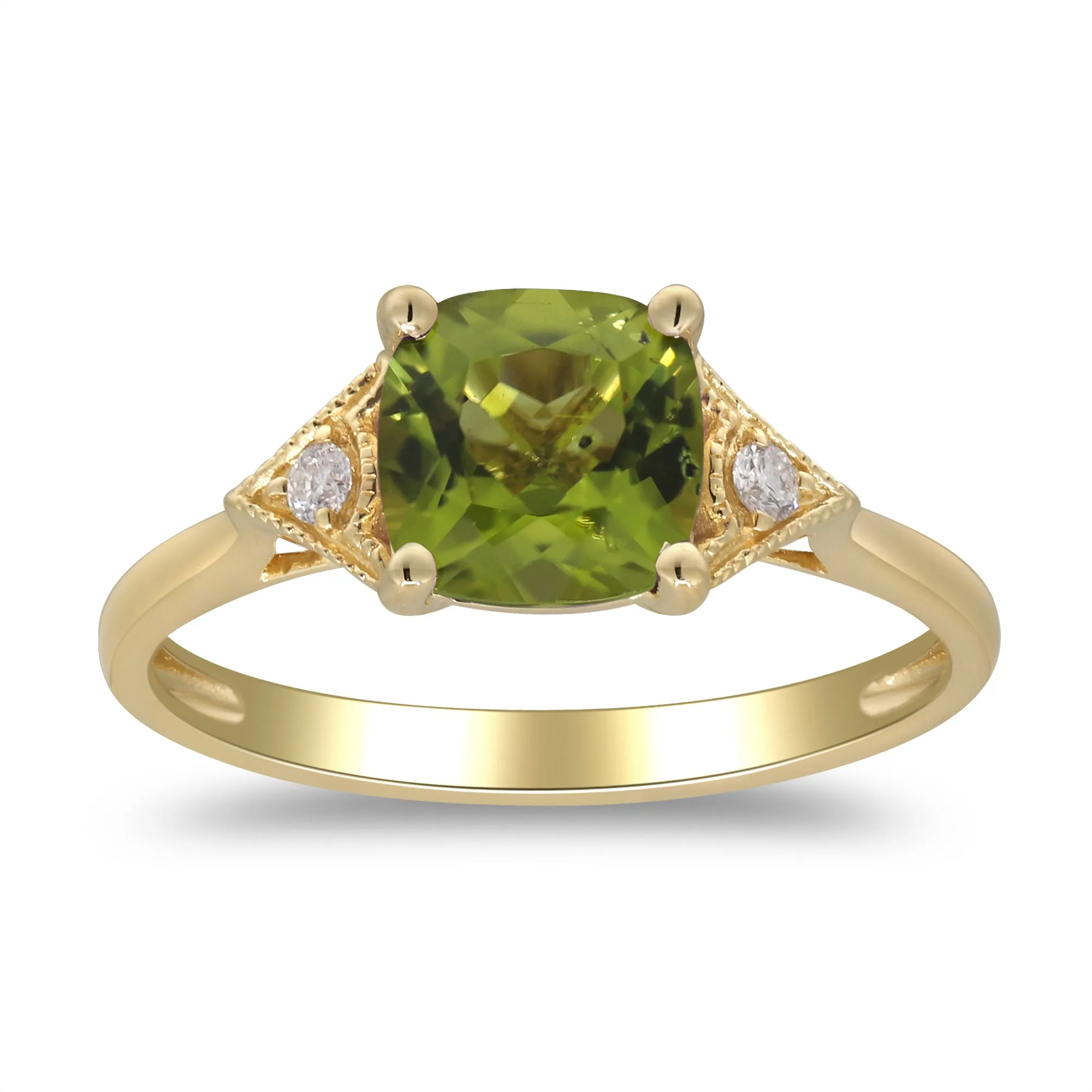 14K Yellow Gold Peridot Ring