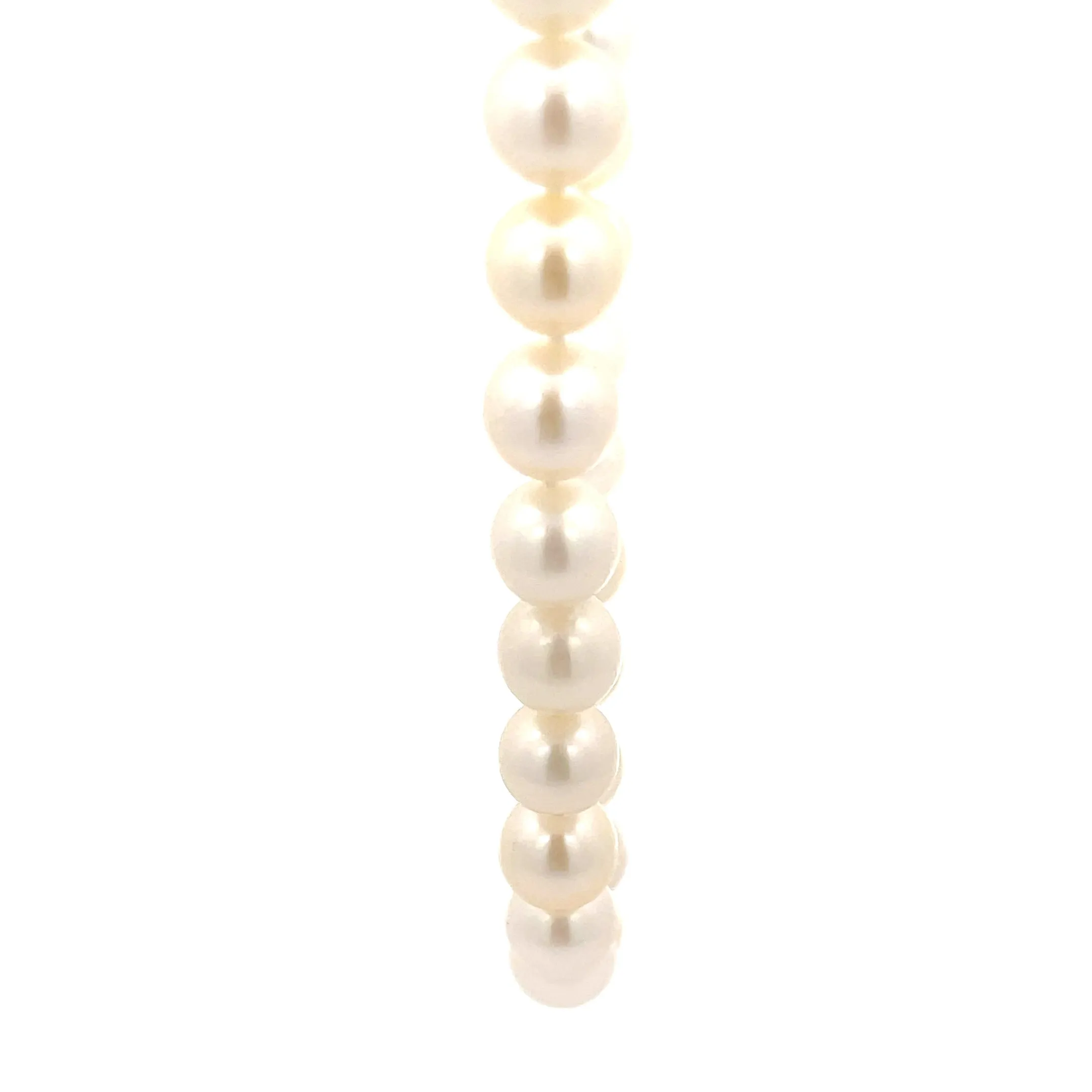 14k Yellow Gold Salt Water 9mm Pearls 25" Length