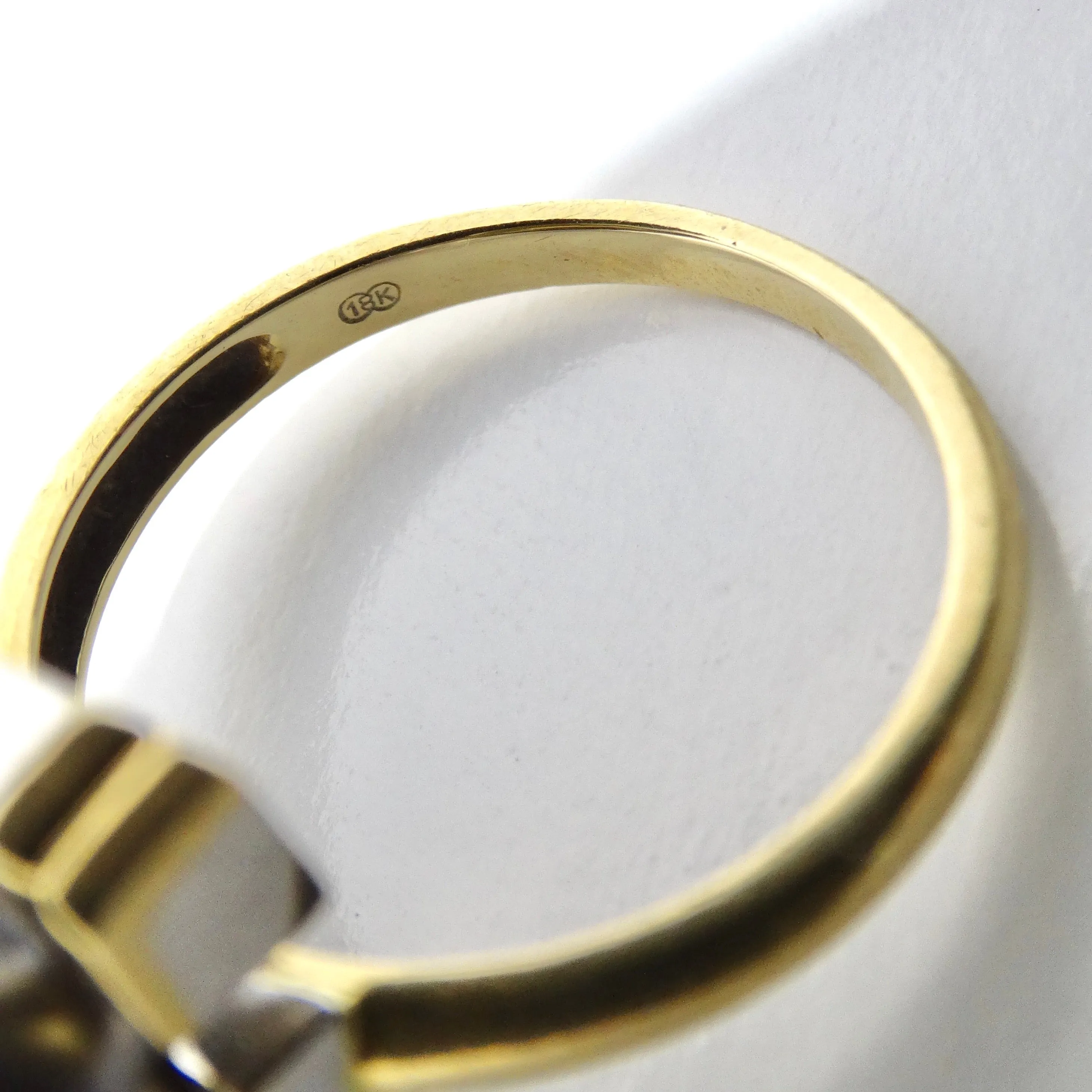 18K Gold Black South Sea Pearl Diamond Ring