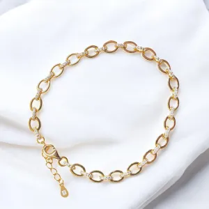 18K Gold-Plated Oval Link Bracelet