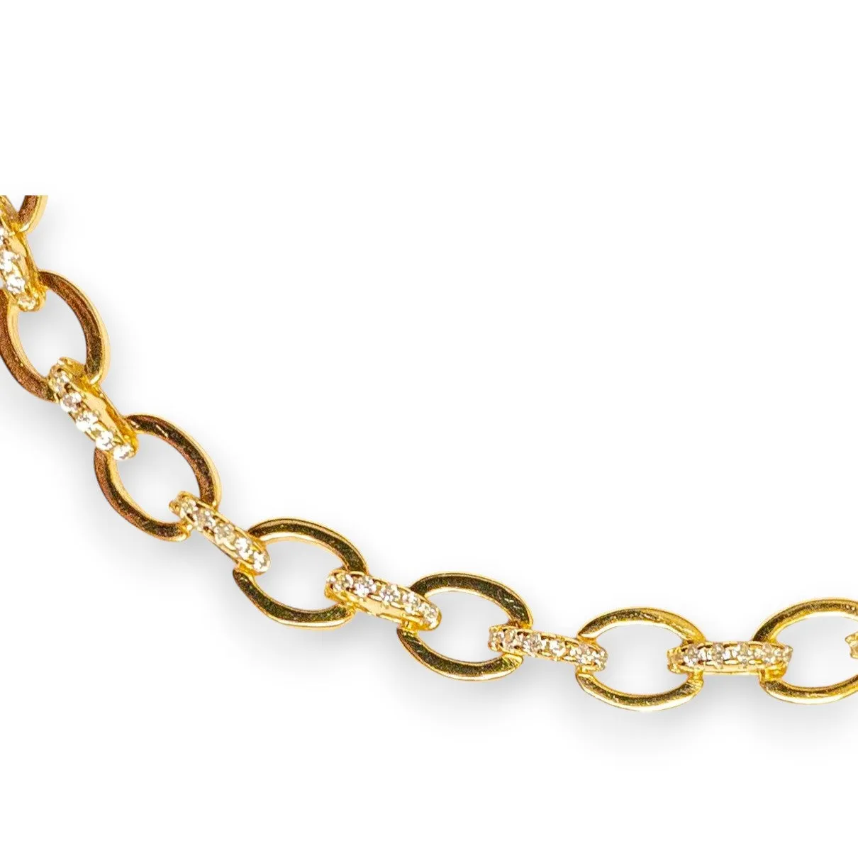 18K Gold-Plated Oval Link Bracelet