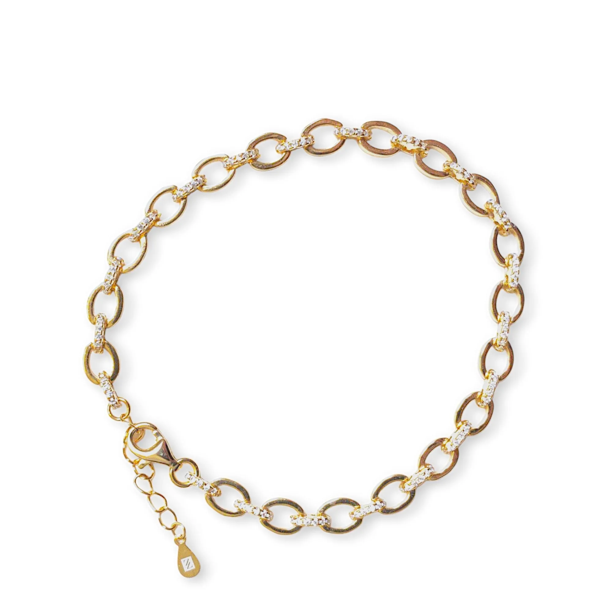 18K Gold-Plated Oval Link Bracelet