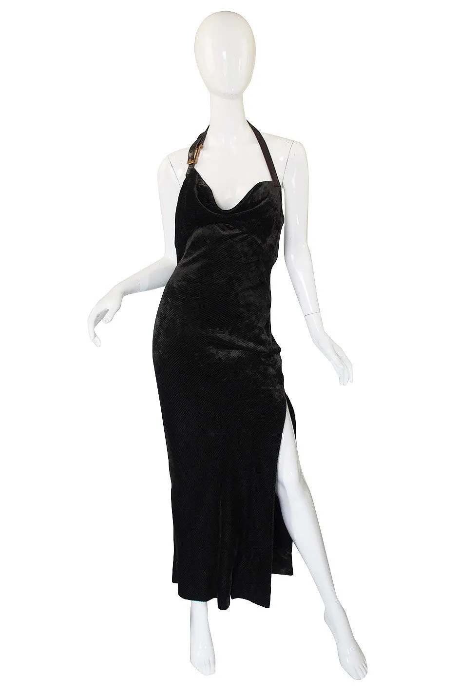 1990s Galliano for Christian Dior Velvet Gown