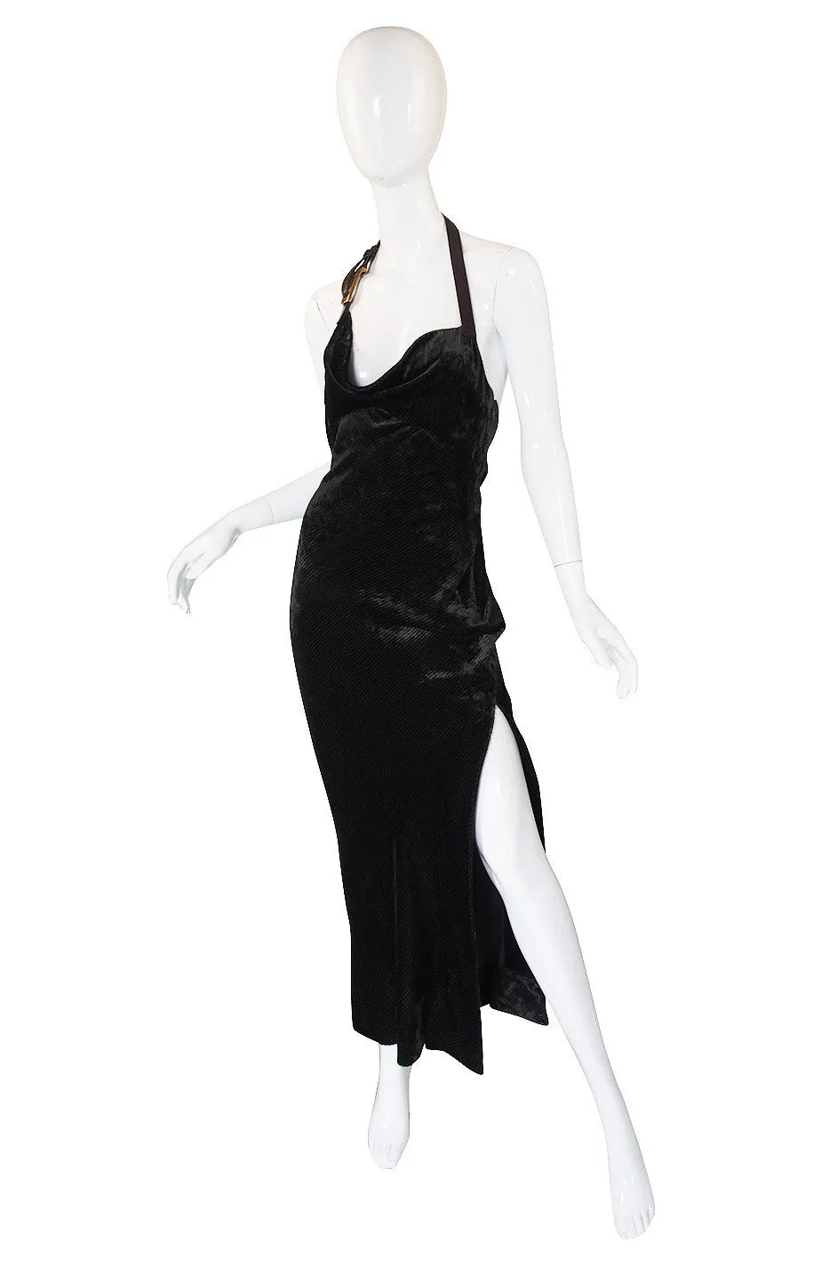 1990s Galliano for Christian Dior Velvet Gown