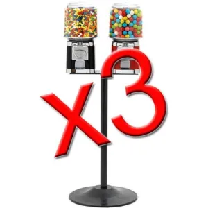 3 Double Classic  Gumball Machines
