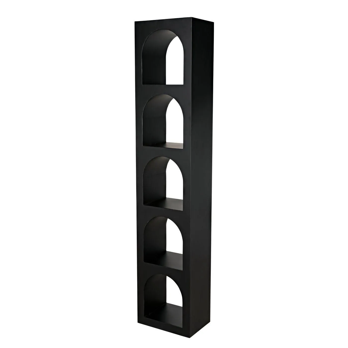 Aqueduct Bookcase, C, Black Metal