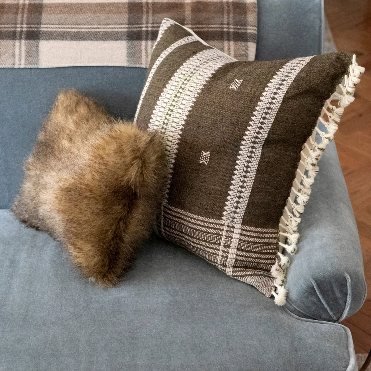 Ash Fringe Pillow