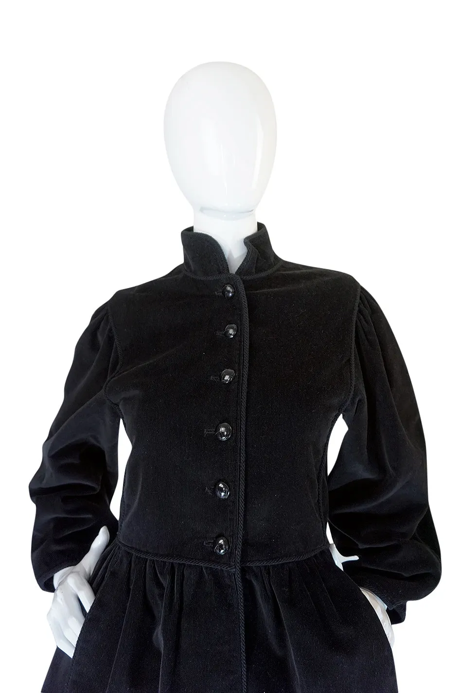 A/W 1976-1977 Yves Saint Laurent Corduroy Russian Collection Coat