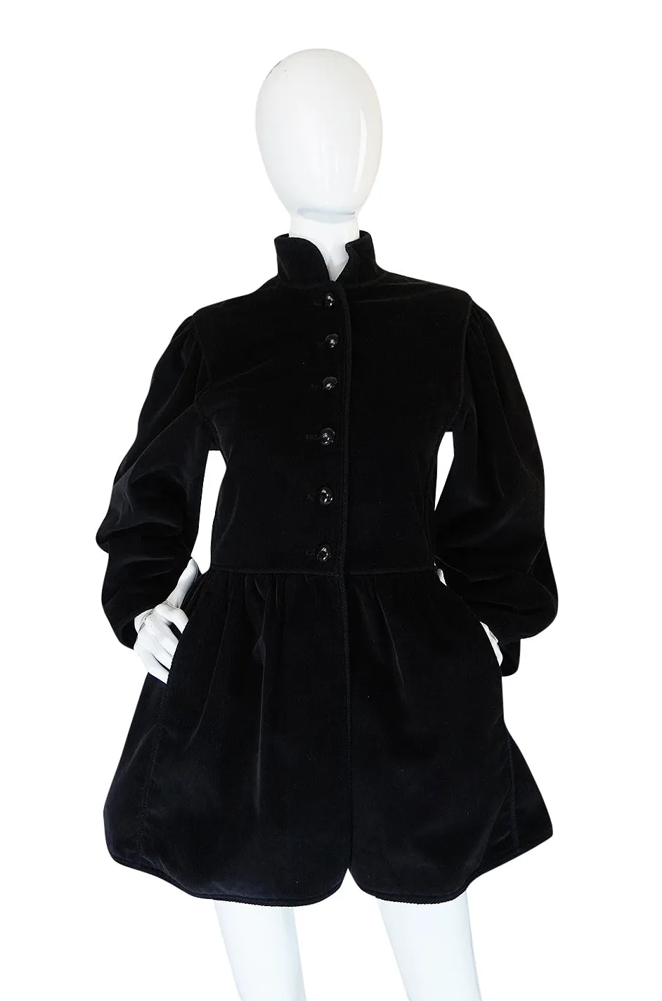 A/W 1976-1977 Yves Saint Laurent Corduroy Russian Collection Coat