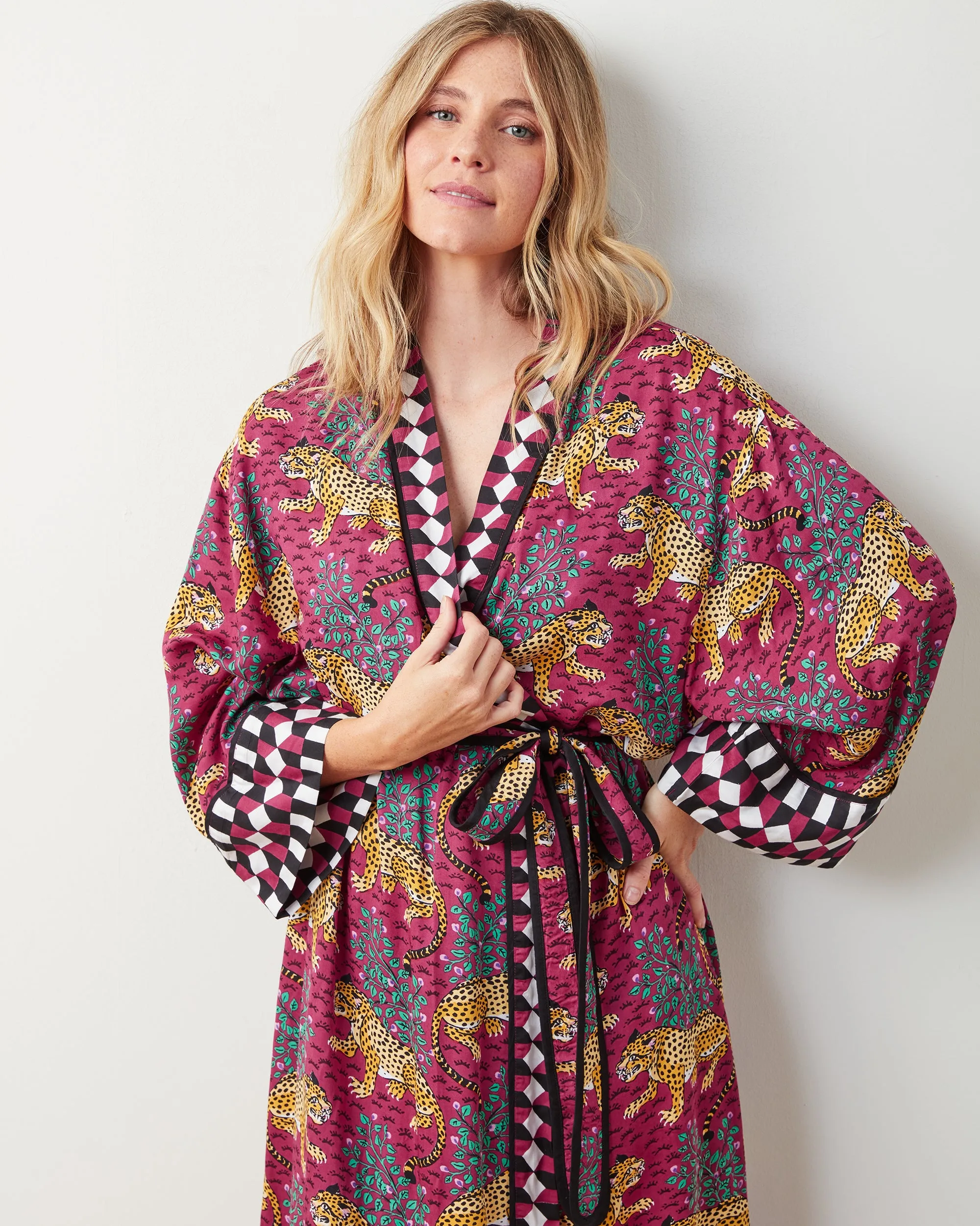 Bagheera - Satin Robe - Wine