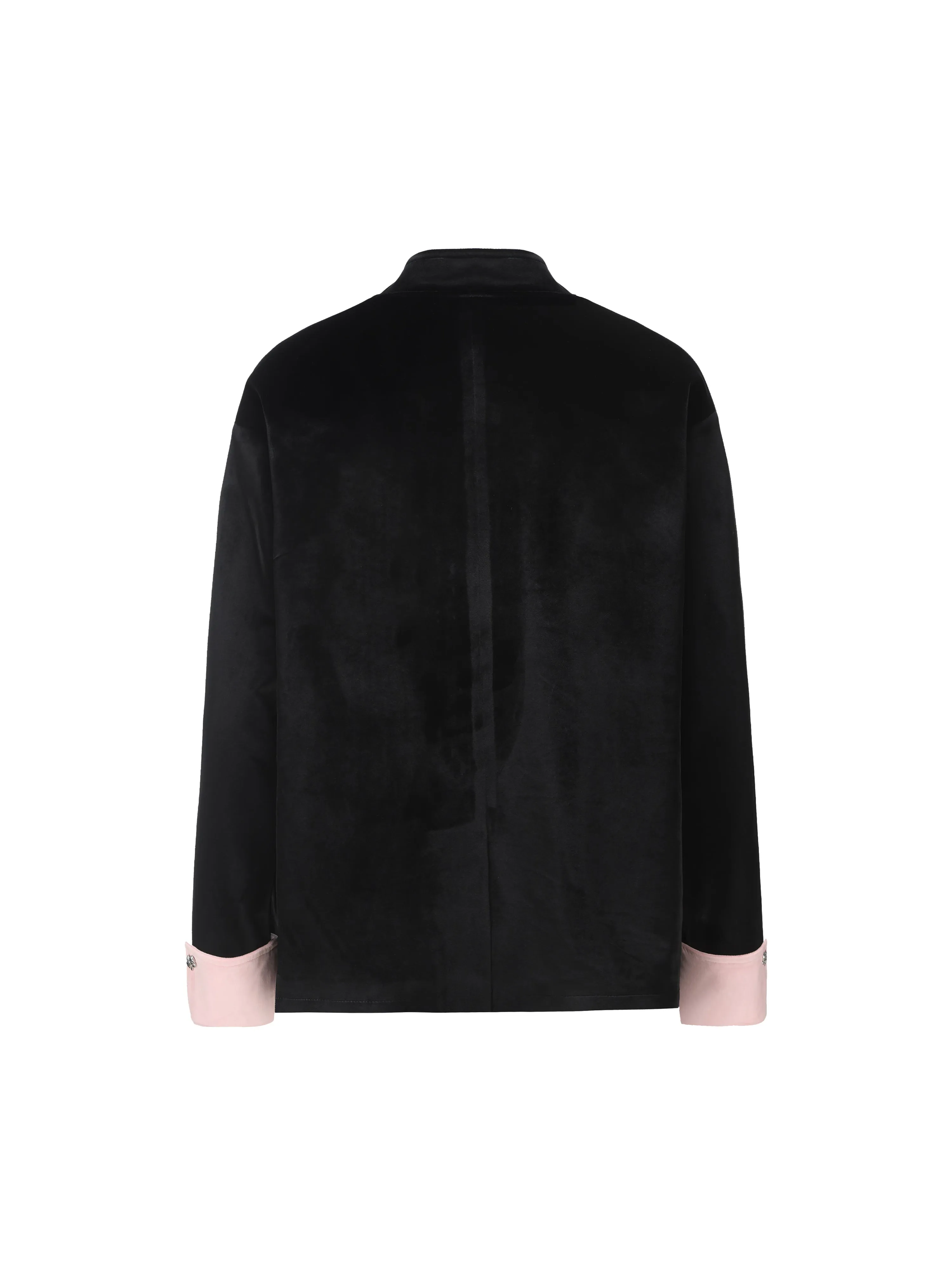 Black & Pink Velvet Tang Suit Jacket