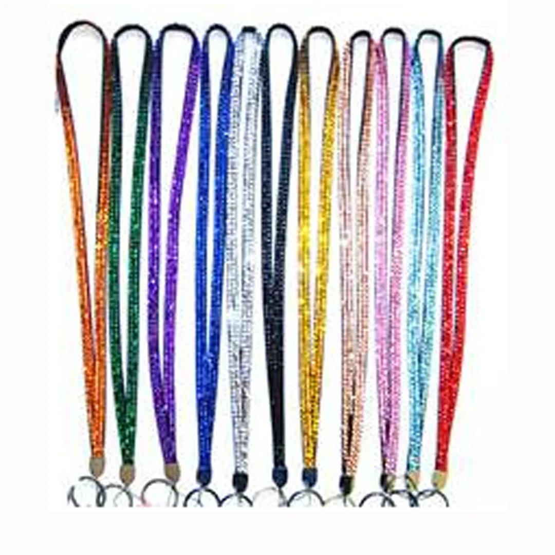 Black Rhinestone Crystal Lanyards