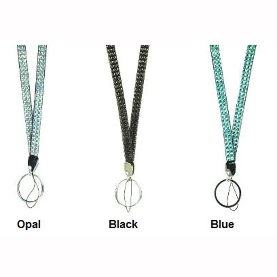 Black Rhinestone Crystal Lanyards