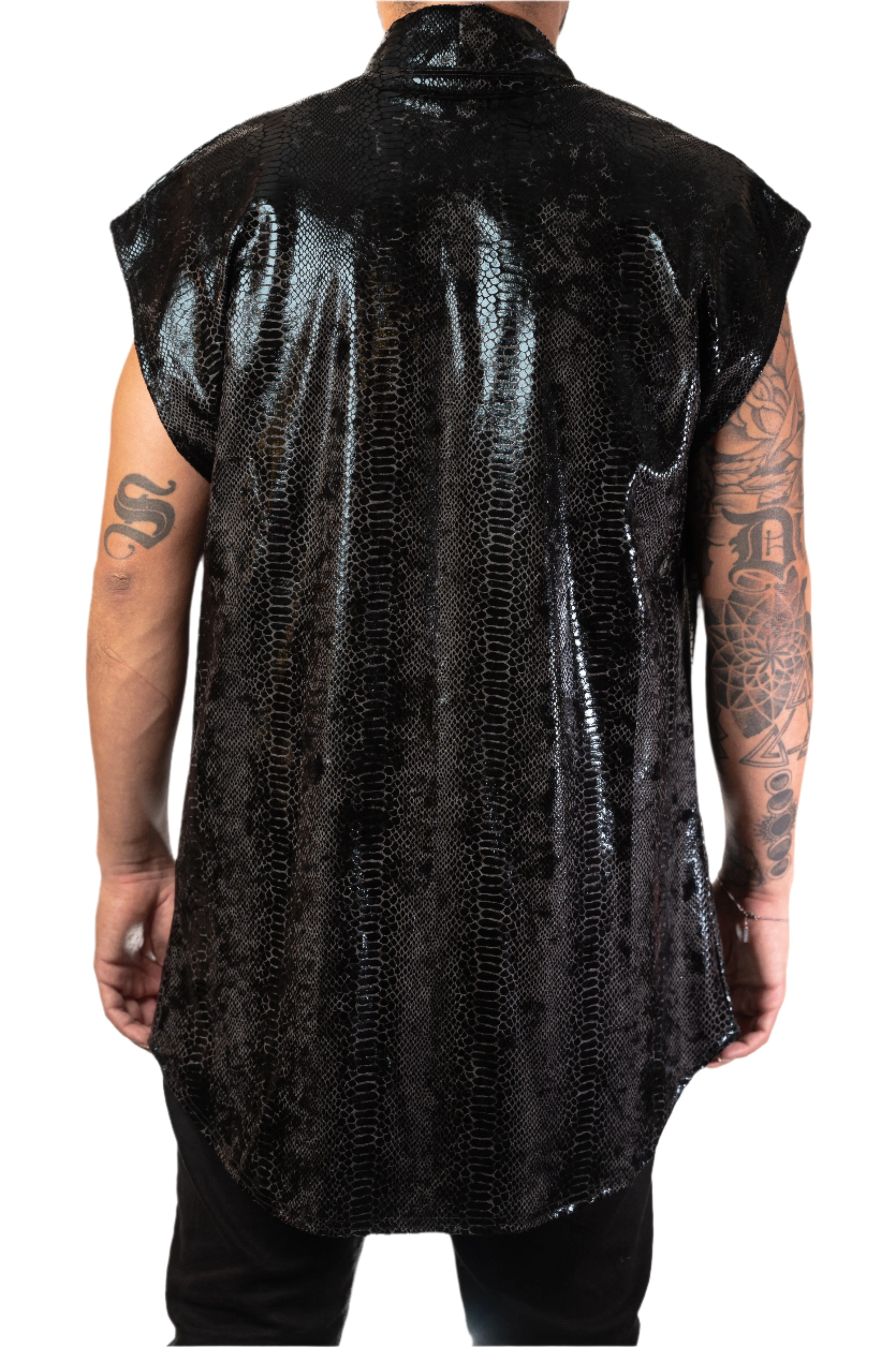 Black Snakeskin Vest