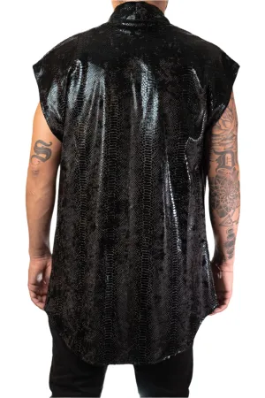 Black Snakeskin Vest