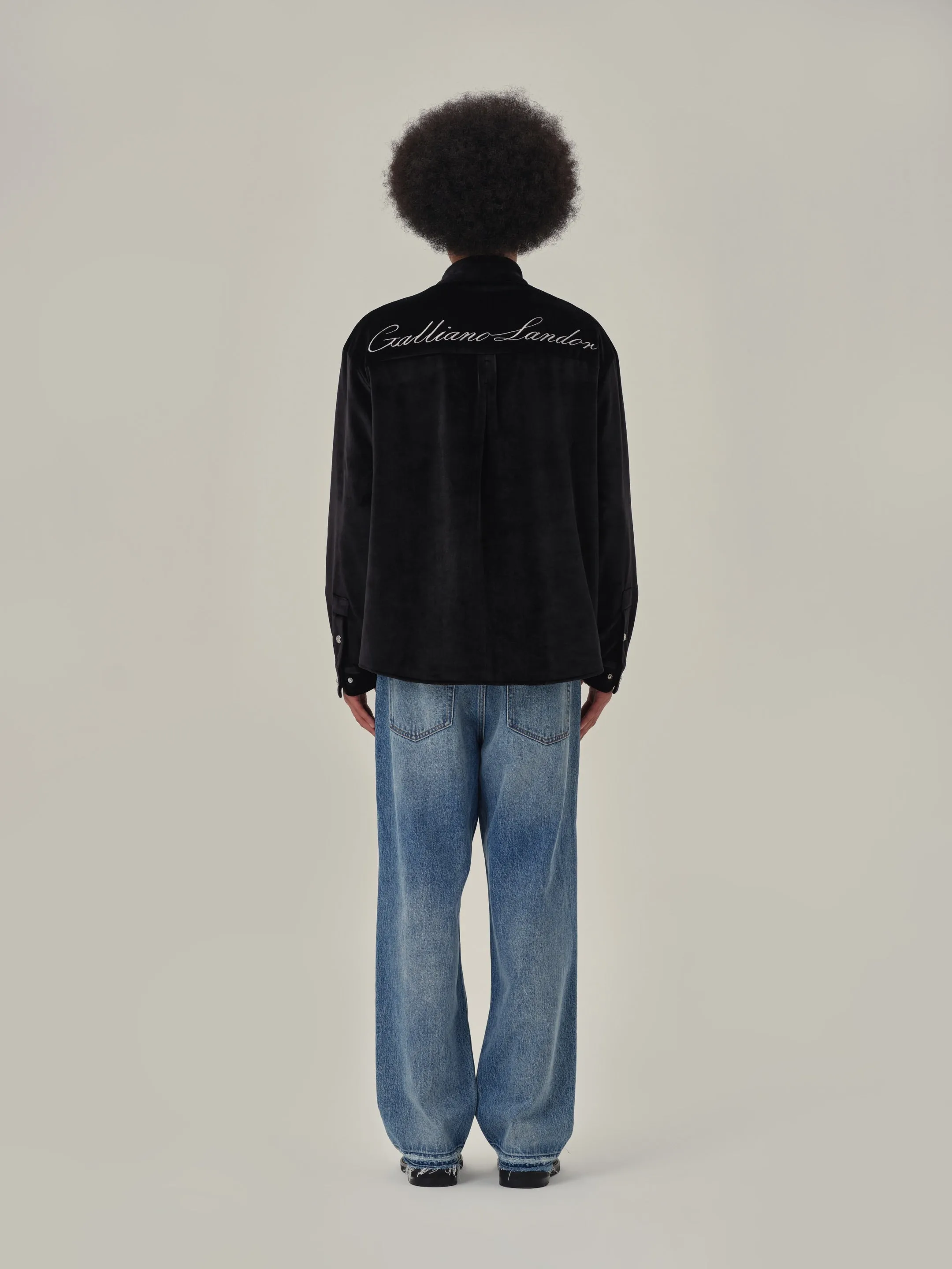 Black Velvet Shirt Jacket