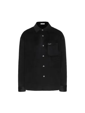 Black Velvet Shirt Jacket