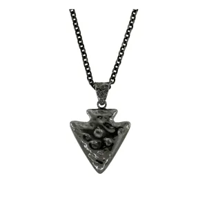 Blackened Silver Islander Arrowhead Pendant