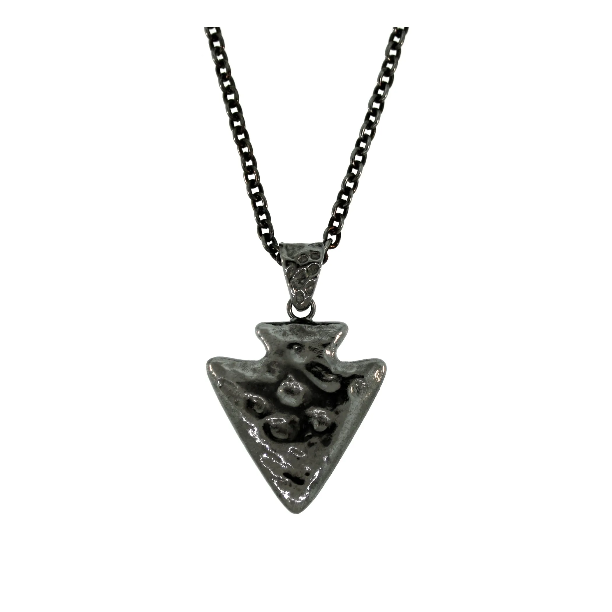 Blackened Silver Islander Arrowhead Pendant