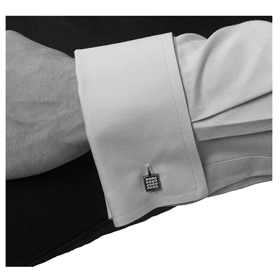 Blackened Silver Ruby Cufflinks Cuadrado