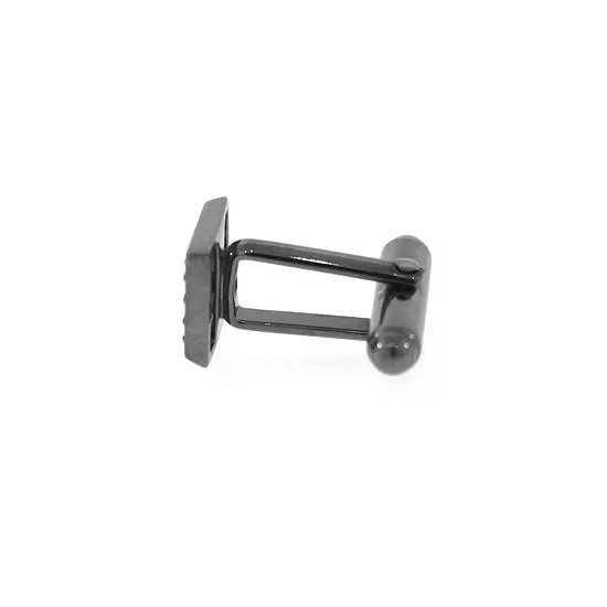 Blackened Silver Ruby Cufflinks Cuadrado