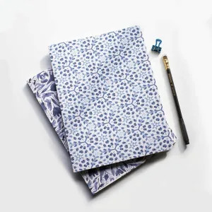 Blue & White Notebook Set