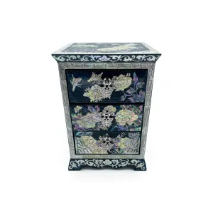 Blue Butterflies and Lotus Blossom Standing Dresser
