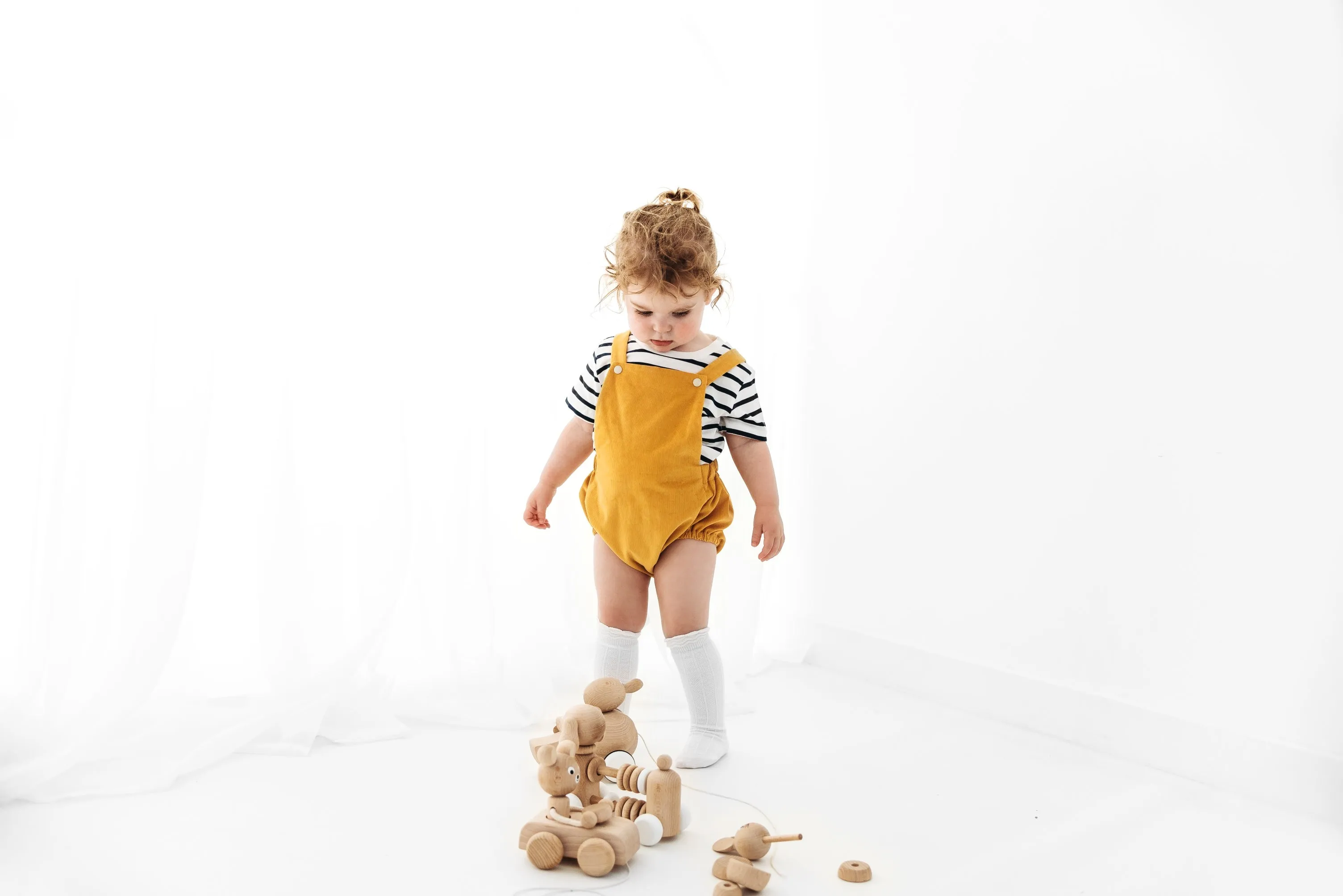 Blueberry Baby Needlecord Short Romper