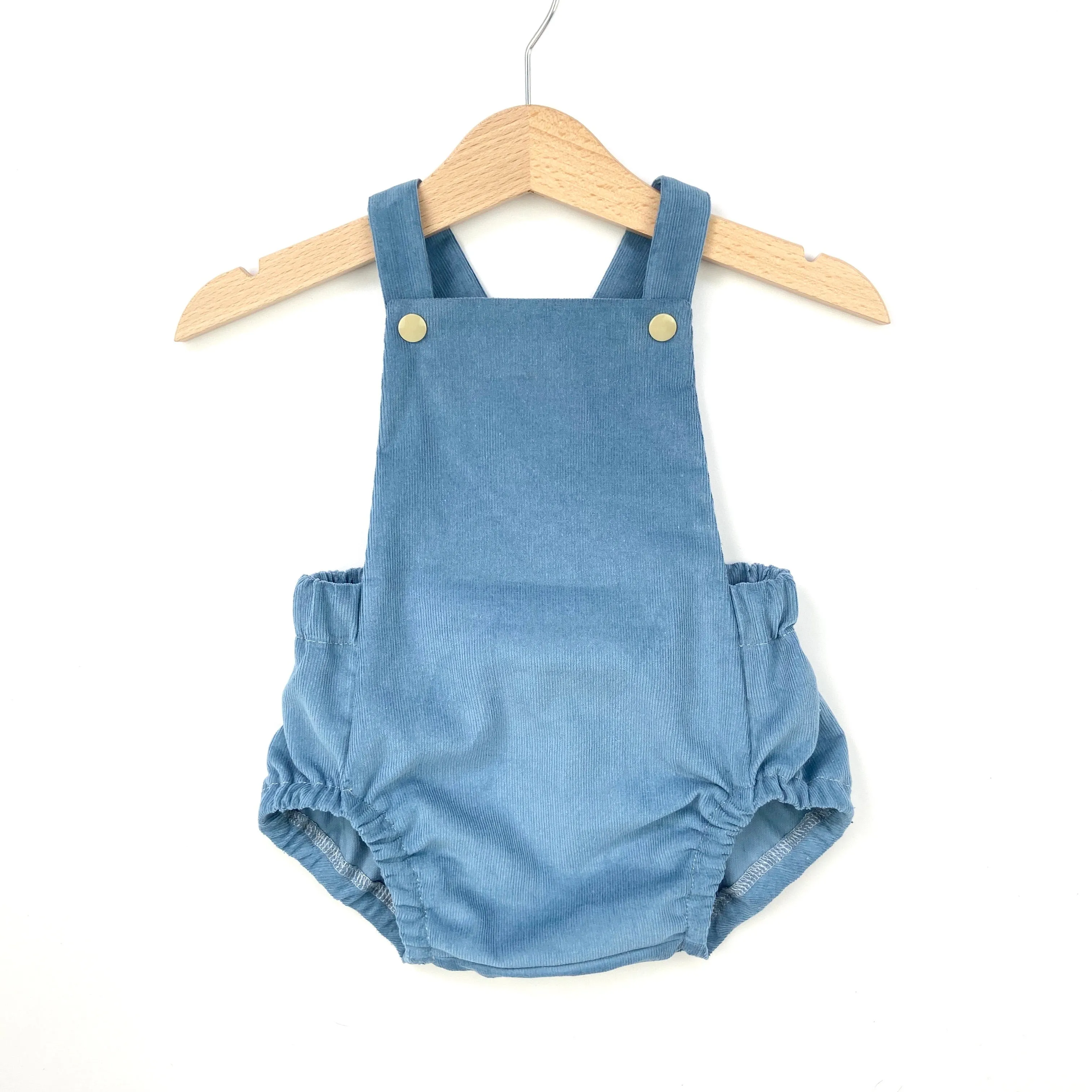Blueberry Baby Needlecord Short Romper