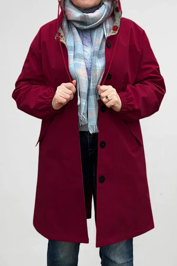 BURGUNDY BLOSSOM WINDBREAKER