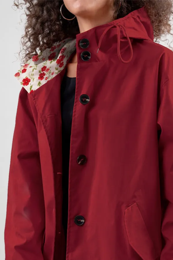 BURGUNDY BLOSSOM WINDBREAKER