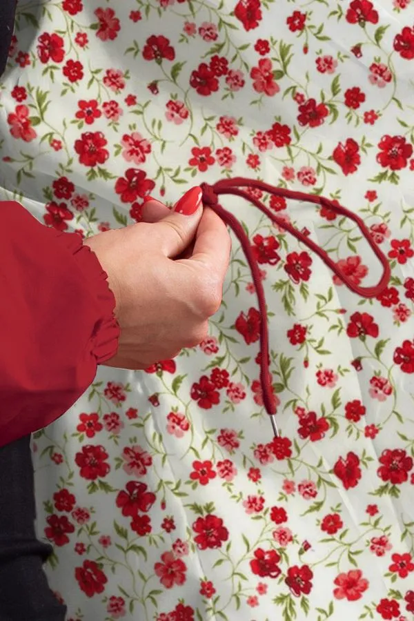 BURGUNDY BLOSSOM WINDBREAKER