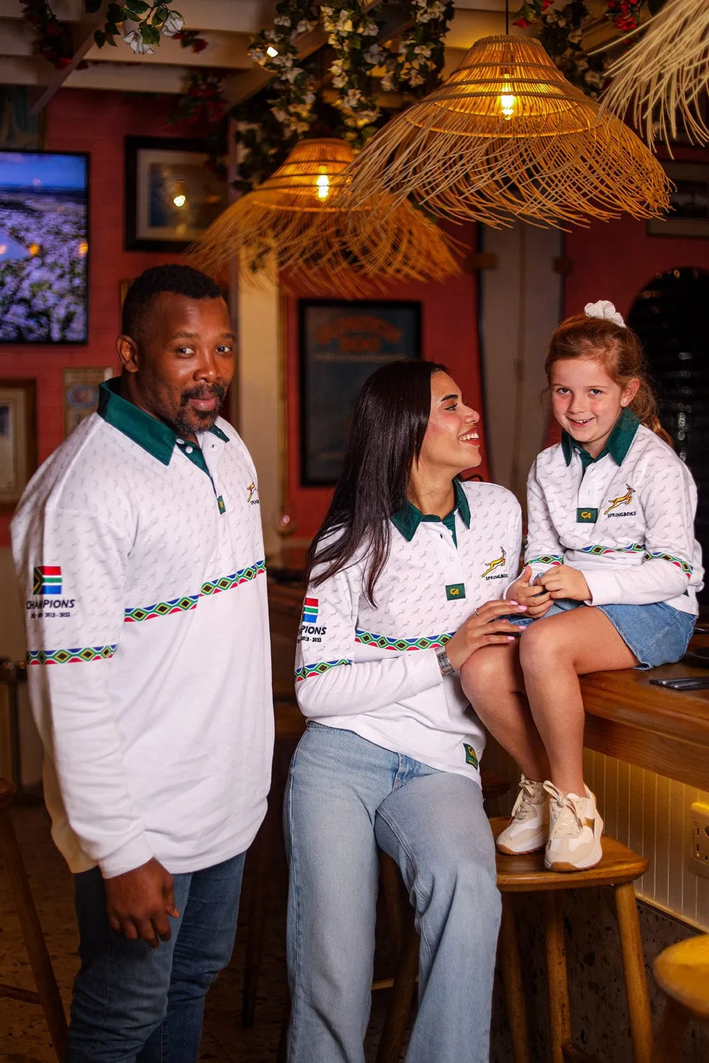 CA Supporters Cotton Golfer L/Sleeve | White Amandla
