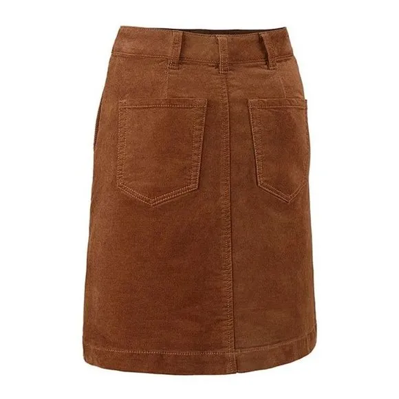 CABI #3755 Corduroy University Skirt Toffee sz 4 Women's