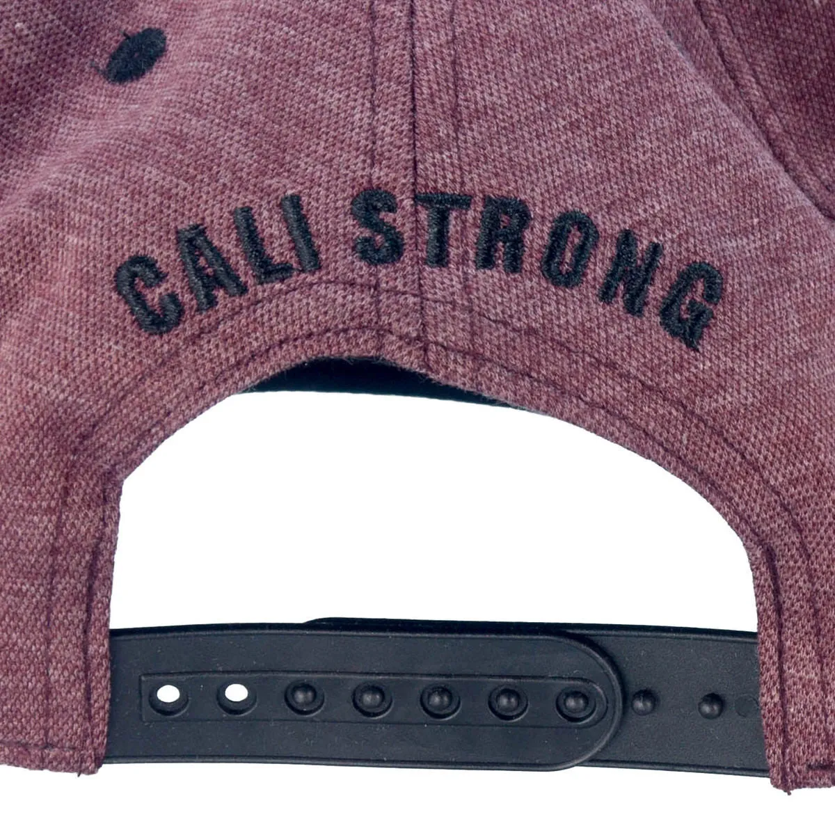 CALI Strong Classic Flat Bill Snapback Wine Heather Black