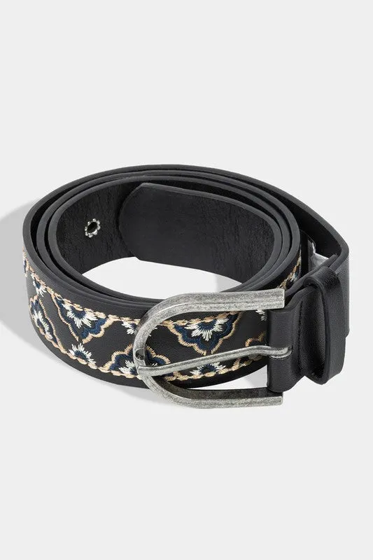 Carla Embroidered Flower Belt (3 Colors!)