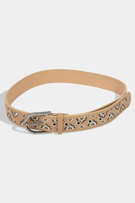 Carla Embroidered Flower Belt (3 Colors!)