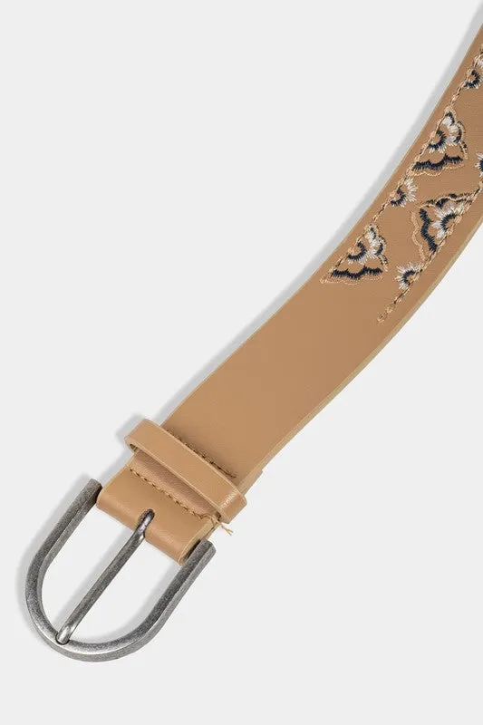 Carla Embroidered Flower Belt (3 Colors!)