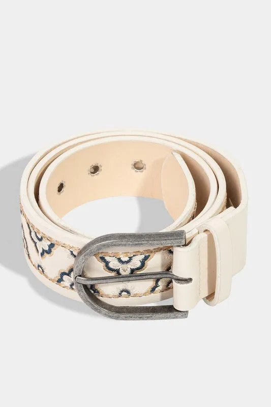 Carla Embroidered Flower Belt (3 Colors!)