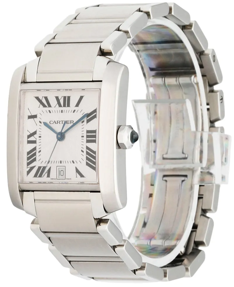 Cartier Tank Francaise 2366 18K White Gold Men's Watch