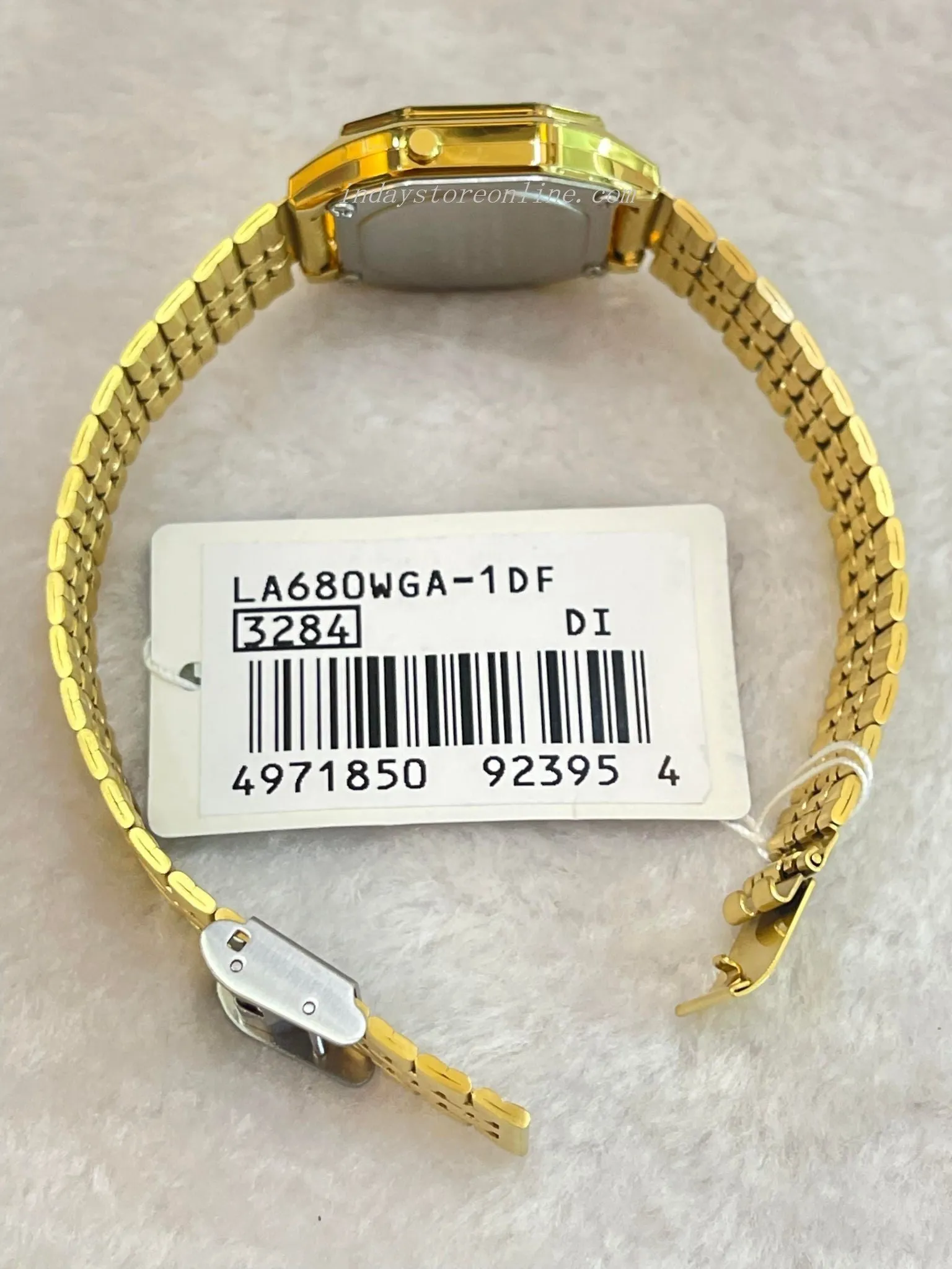 Casio Vintage Women's Watch LA680WGA-1D Gold Plated Stainless Steel Self-adjustable Band
