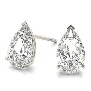 Classic Pear Shape Diamond Stud Earrings