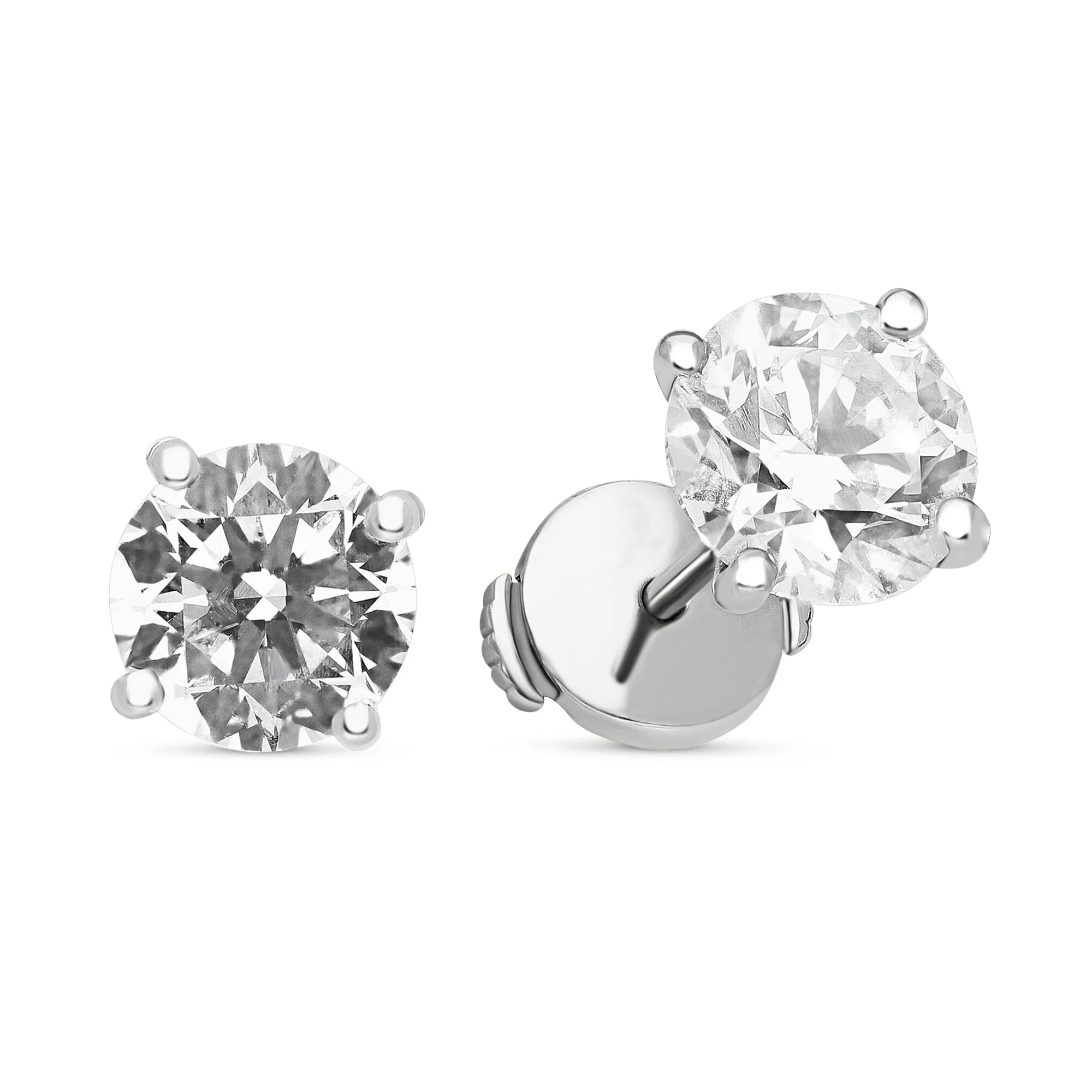 Classic Solitaire Diamond Studs - 3.6 Carat