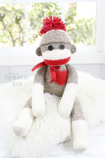 Classic Traditional Sock Monkey Doll