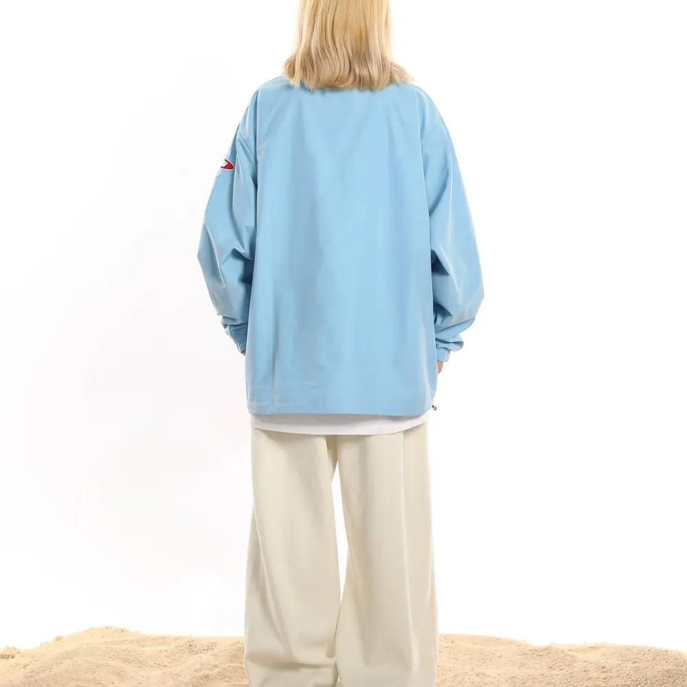 Classic V-neck Patch Embroidered Sweatshirt