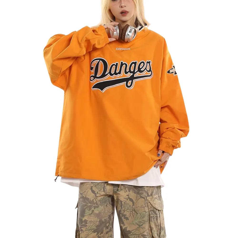 Classic V-neck Patch Embroidered Sweatshirt