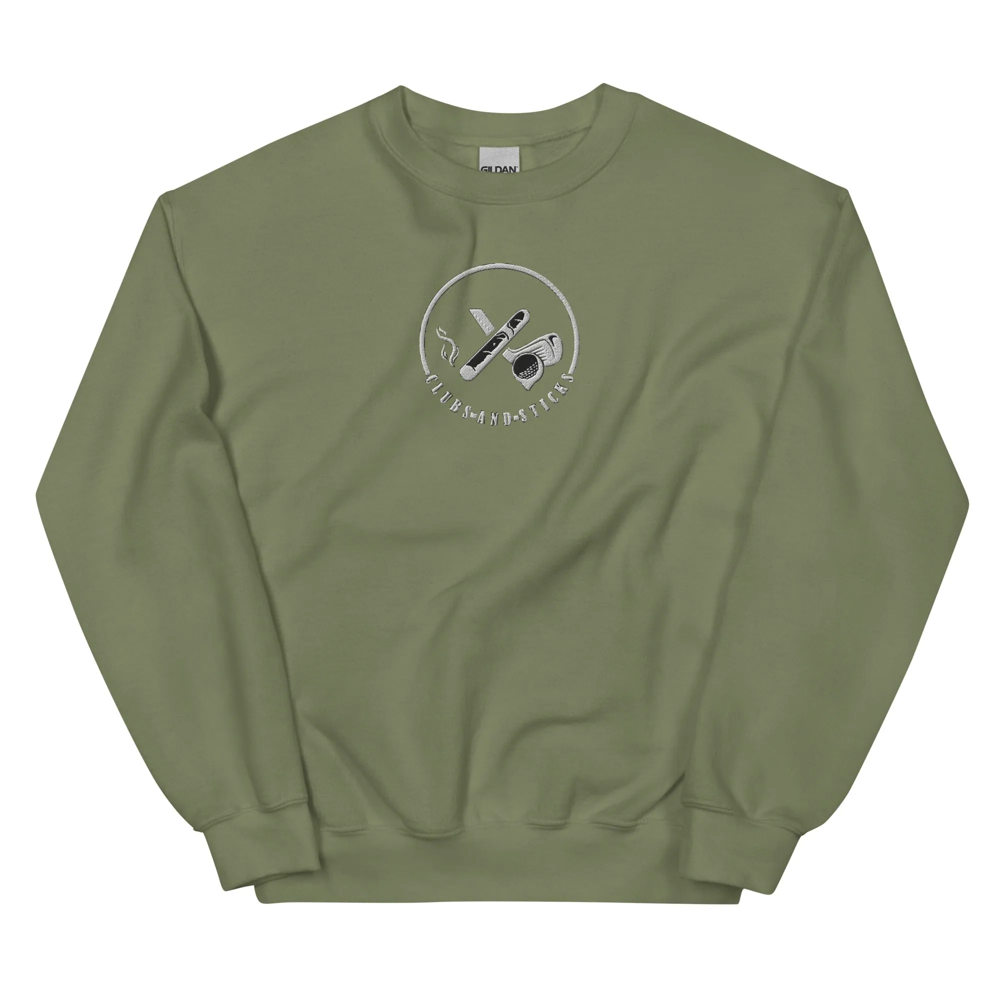 Clubs and Sticks Embroidered Sweatshirt