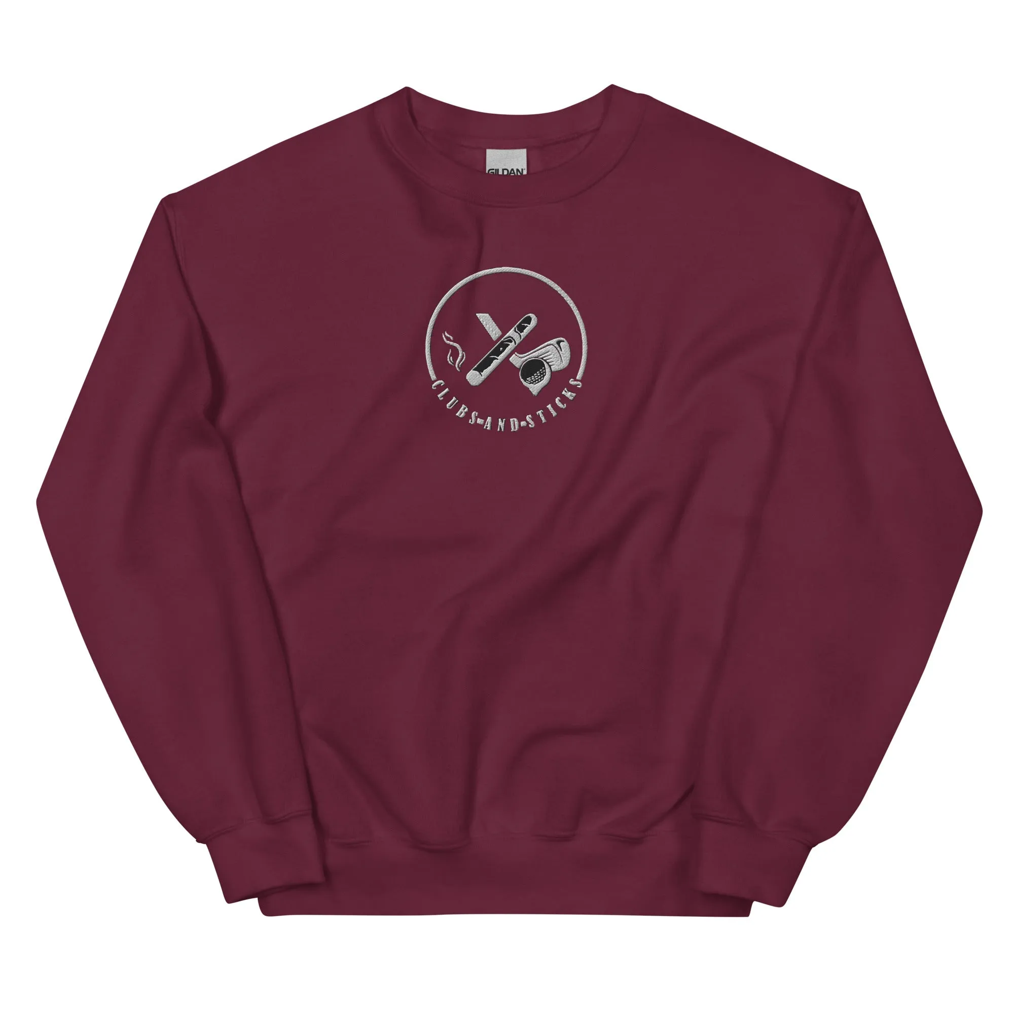 Clubs and Sticks Embroidered Sweatshirt